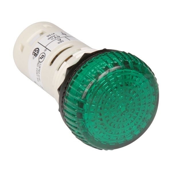 Allen-Bradley 800F Pilot Light Monolithic 22.5 mm Green Incandescent ...