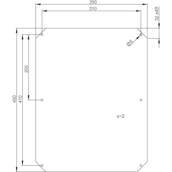 Fibox ARCA Mounting Plate Insulated suits ARCA H500 x W400mm