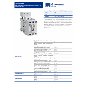 100-C30KF00 Allen Bradley, Allen Bradley 100C Series Contactor, 230 V ac  Coil, 3-Pole, 30 A, 15 kW, 3NO, 690 V ac, 369-1867