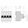 DTCB10H1100C Miniature Circuit Breaker Dimensional Diagram